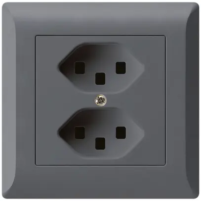 Prise ENC kallysto.line 2×T23 anthracite avec bornes enfichables 