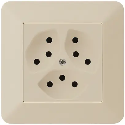 Presa INC kallysto.trend 3×T13 beige con protezione bambini 