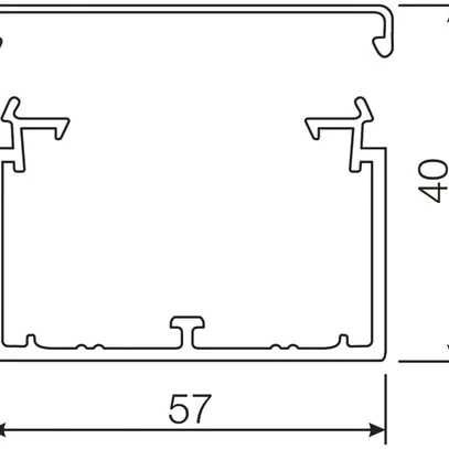 Canale d'installazione tehalit LFH 60×40×2000mm grigio chiaro 