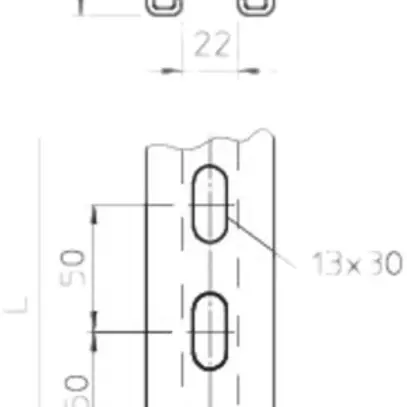 Rail de montage Bettermann avec fentes zingué à chaud par immersion 