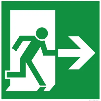 Pittogramma con freccia verso destra, per Candelux CALQ LED 