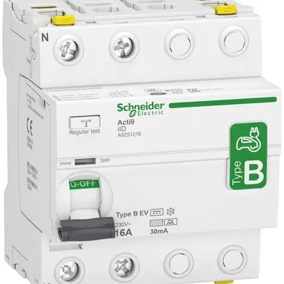 Interruttore differenziale SE Acti9 tipo B-EV 16A 30 mA 2P 400V 