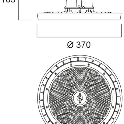 Lampada da capannone LED Sylvania Granit 165W 26400lm 840 85° IP65 0…10V nero 