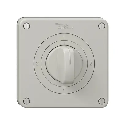 Interrupteur rotatif NEVO N.CO 3/2L, avec manette, KS, 2-1-2-1, gris clair 