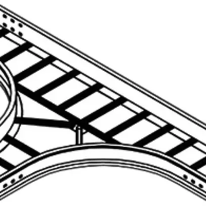 Pezzo a T Lanz per multicanale a lunga campata 300×60mm zac 