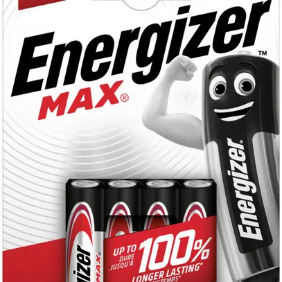 Pila alcalina Energizer Max AAA LR03 1.5V blister a 4pezzi 