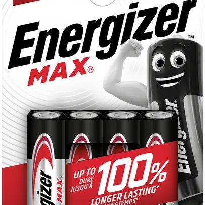 Pila alcalina Energizer Max AA LR6 1.5V blister a 4pezzi 
