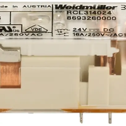 Relè TERMSERIES RCL 24VDC 1C 250VAC 16A reticolo 5mm 
