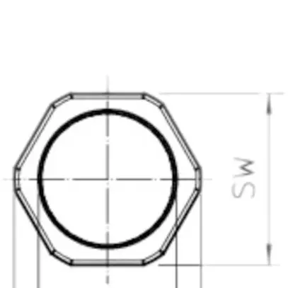 Gegenmutter Bettermann PA M20 6-kant hellgrau halogenfrei 