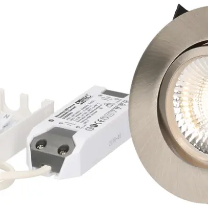Spot LED INS maxLUCE SOLVO 8W 230V DIM 750lm 930 foro Ø80mm 38° IP44 nichel 