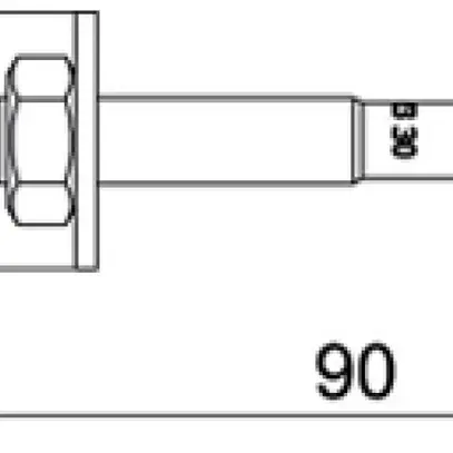 Bullone di ancoraggio BET BZ3 M10×90mm (0…30mm) acciaio 