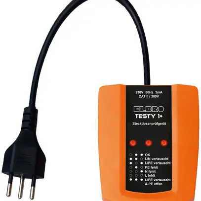 Tester per prese ELBRO TESTY 1+ per T12, T13, T23, CATII, 300V, IP40 