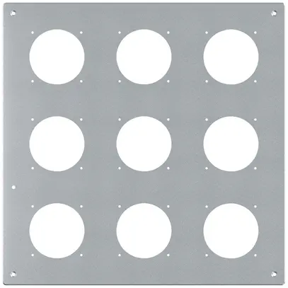 Plaque de montage ENC robusto 3×3 aluminium, nature 