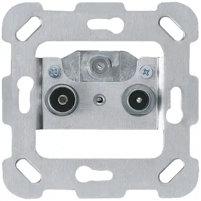 Inserto per presa R/TV/SAT Hager con piastra di fissaggio 