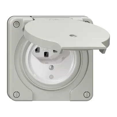 Prise NEVO N.CO, 1×T23, IP21, a.LED, gris clair 