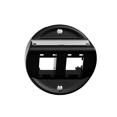 Kit montaggio ENC Sdue Q, con cappa di uscita obliqua 2×RJ45 freenet nero 