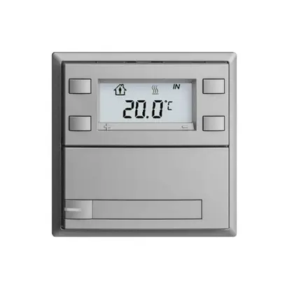 Pulsante RTH INC KNX 1×EDIZIOdue F silver, con carta+LED RGB 