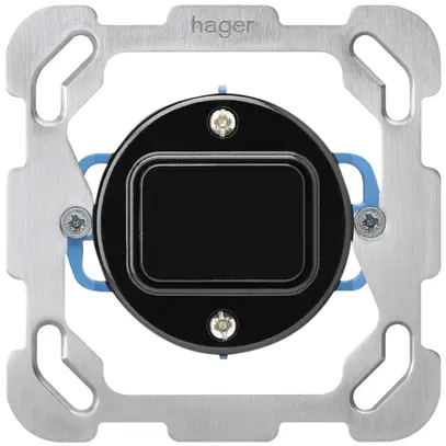 Insert pour interrupteur ENC basico 6/1L avec plaque de fixation noir 