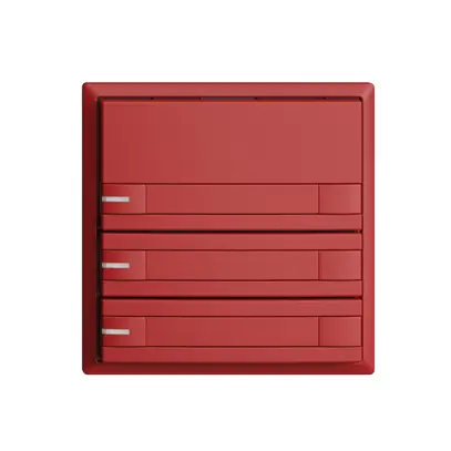 Pulsante INC KNX 3×EDIZIOdue berry RGB con LED con inserto carta 