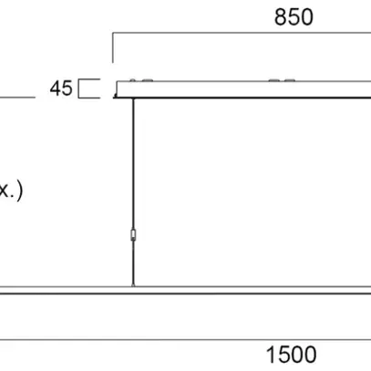 Lampada sospesa LED Sylvania Areum Suspended 59W 7000lm 840 DALI 3h 1.5m all 
