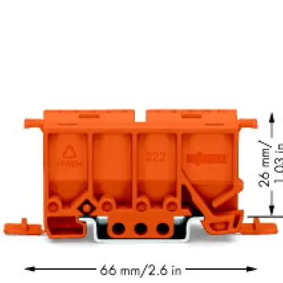 Adaptateur de fixation WAGO orange 