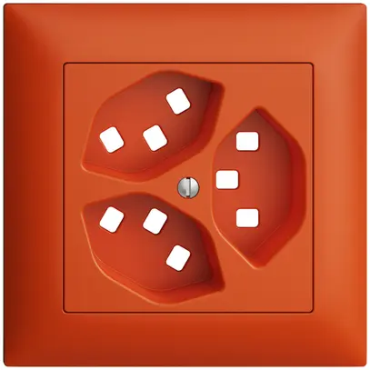 UP-Frontset EDIZIOdue orange 88×88mm 3×T23 