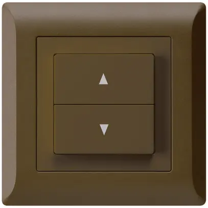 Interruttore per tapparelle INC kallysto.line con 2 tasti di comando marrone 