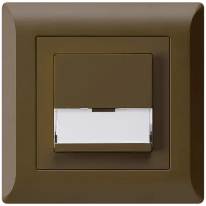 UP-SonnerieTaster kallysto.line braun A/1L mit Namensschild 37×15mm 