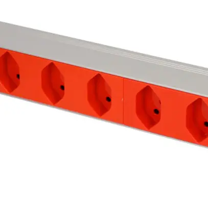 Prise multiple PDU 19" MH maxCONNECT 8×T13 1UH Td 3×1.5mm² 3m alu/orange 