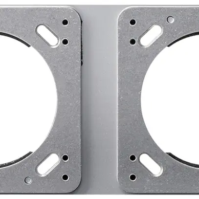 Placca di montaggio INC robusto 2×1, per intonaco rustico, grigio 