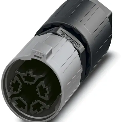 Steckverbinder QUICKON 4LPE 6mm² Ø9…14mm mit Mutter schwarz/schwarz 