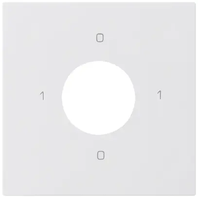 Kit frontal pour interrupteur à clé S0 60×60mm kallysto 0-1-0-1 blanc 