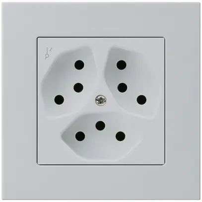 Presa INC kallysto.pro 3×T13/1 grigio chiaro con protezione bambini 