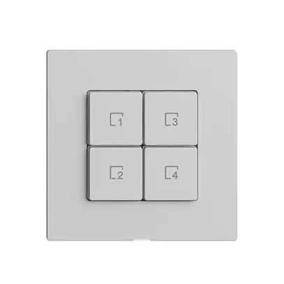 Comando per pulsante scena 4 scene/4T Edue Wiser grigio chiaro 