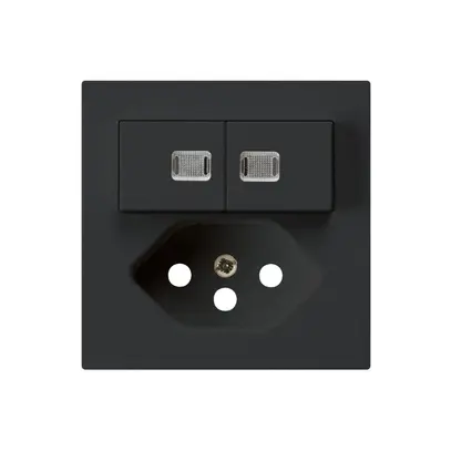 Kit frontal kallysto S1/T13 60×60 noir avec 2 lentilles et sécurité enfants 