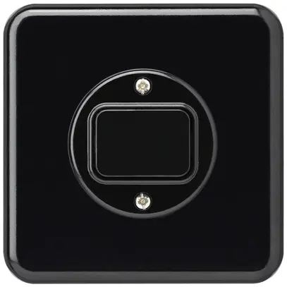 Kit frontal ENC basico 86×86mm noir pour interr./contact poussoir 