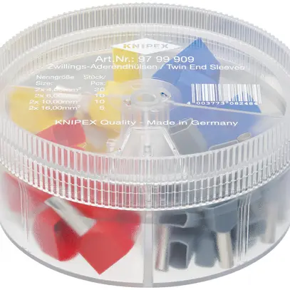 Assortiment embout de câble KNIPEX avec 45×embouts de câble Twin isolés 