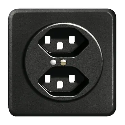 Kit frontale INC FH 2×T23 nero 86×86mm con lente 