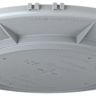 Placca frontale HaloX 180 per calcestruzzo in opera, uscita Ø125mm 