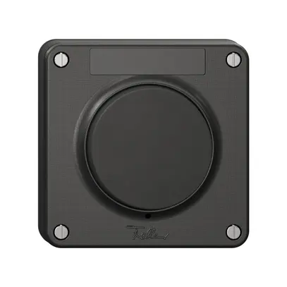 Contact à poussoir de sonnerie NEVO N.CO a.étiquette, 16A, 230 VAC, noir 