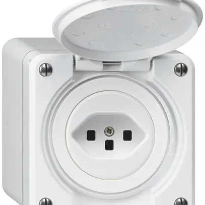 Presa AP robusto tipo 23 bianco con morsetto a innesto 