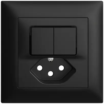 Kit frontal EDIZIOdue noir 88×88mm T13 