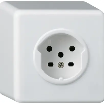 Presa AP basico T15 bianco con morsetti a vite 