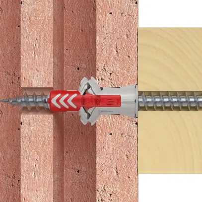 Universaldübel fischer DuoPower 5×25mm Nylon grau/rot 