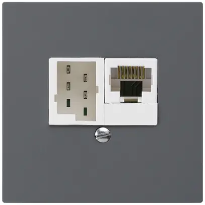 Scatola INC kallysto 1×RJ45u+1×TT83 antracite 