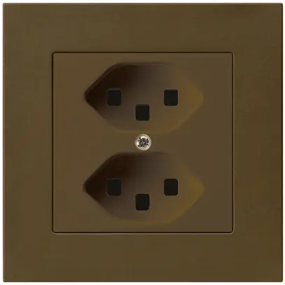 UP-Steckdose kallysto.pro 2×T23 braun mit Steckklemmen 