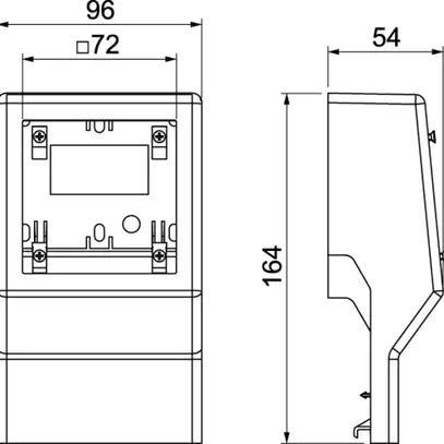 Supporto Bettermann SL 20×50/70 per CH 47×96×144, PVC, bianco puro, 9010 