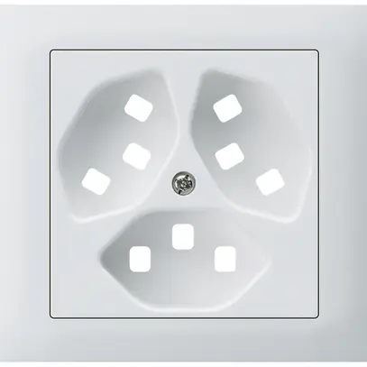 Kit frontal INC Hager kallysto pour prise G3 3×type 23 cadre enfichable blanc 