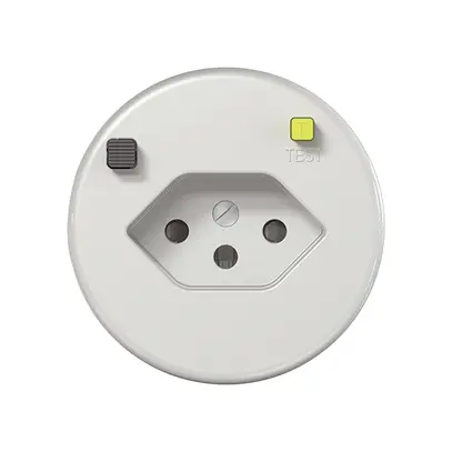 Presa FI INC CLASSIC E T13 30mA, shutter, bianco 