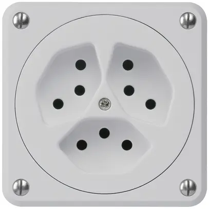 Presa INC robusto 3×tipo 13 grigio senza copercchio per combinazione 